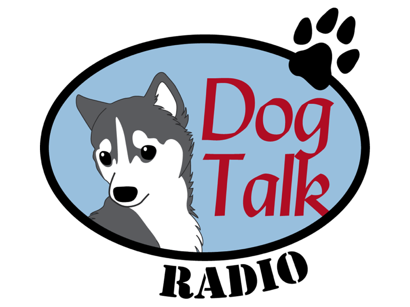 dog talk radio logo white